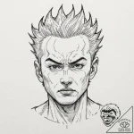 A graphic novel panel of tetsuo’s mutation fr… – tattoo sketch (№1751853225_0, 07.07.2025 01:53) — tattoovalue.net
