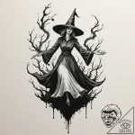 A watercolor sketch of thomasin from the witc… – tattoo sketch (№1751853900_0, 07.07.2025 02:05) — tattoovalue.net