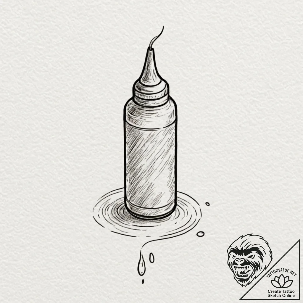 Icon, tattoo line art, stylized interpretatio... - tattoo sketch (№1751854830_0, 07.07.2025 02:20) — tattoovalue.net