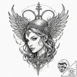 Valkyrie, tattoo sketch design, sketch tattoo… – tattoo sketch (№1751855587_0, 07.07.2025 02:33) — tattoovalue.net