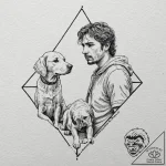 A sketch of the main characters from amores p… – tattoo sketch (№1751855672_0, 07.07.2025 02:34) — tattoovalue.net