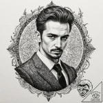A watercolor sketch of the main character fro… – tattoo sketch (№1751855841_0, 07.07.2025 02:37) — tattoovalue.net