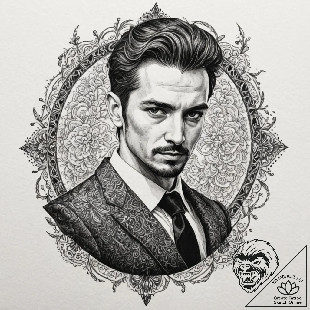 A watercolor sketch of the main character fro... - tattoo sketch (№1751855841_0, 07.07.2025 02:37) — tattoovalue.net