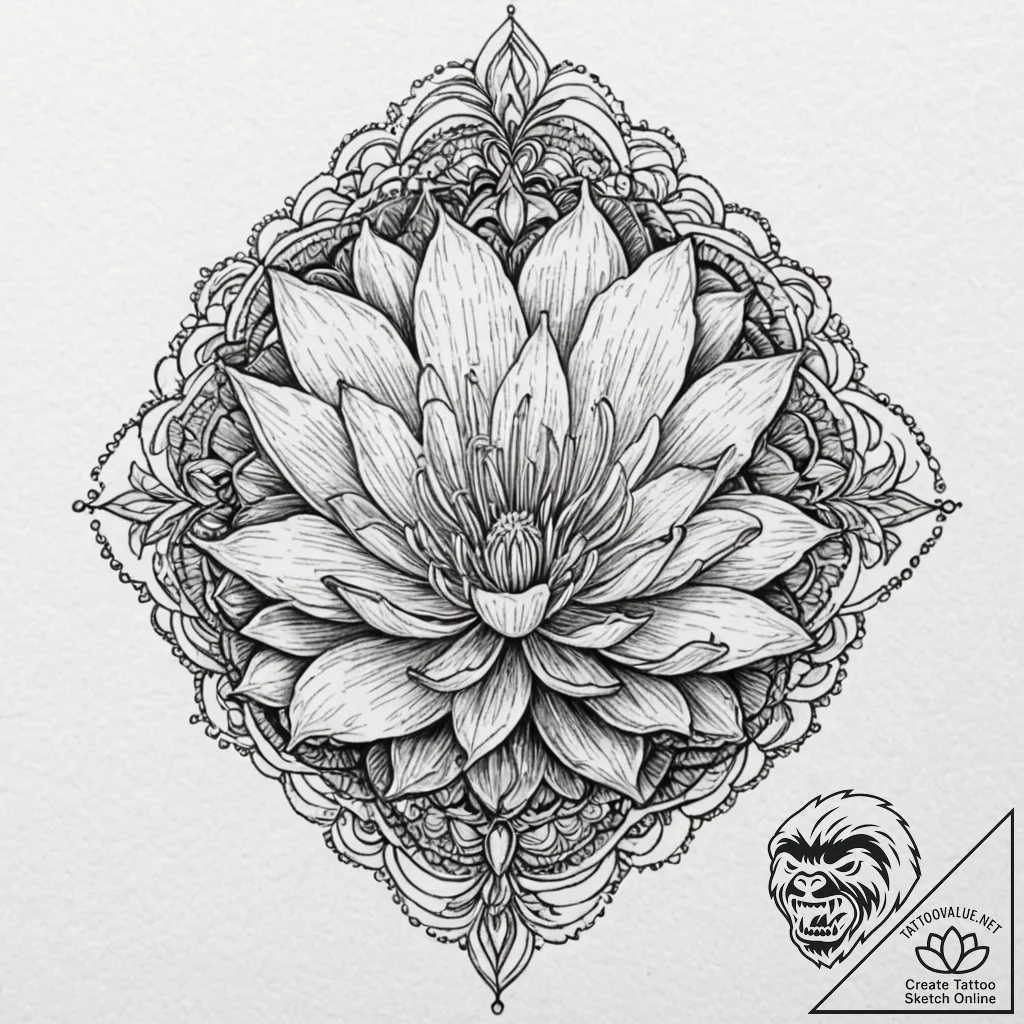 A venus flytrap closing, tattoo flash sheet d... - tattoo sketch (№1751856098_0, 07.07.2025 02:41) — tattoovalue.net