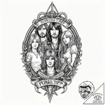 A sketch of the main characters from this is… – tattoo sketch (№1751856859_0, 07.07.2025 02:54) — tattoovalue.net