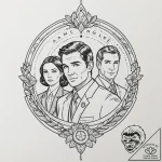 A linework tattoo of the main characters from… – tattoo sketch (№1751857793_0, 07.07.2025 03:09) — tattoovalue.net