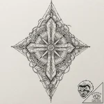 A dotwork tattoo of the weyland-yutani corpor… – tattoo sketch (№1751858049_0, 07.07.2025 03:14) — tattoovalue.net