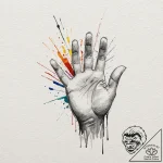 Blade, artistic tattoo sketch, subtle drop sh… – tattoo sketch (№1751858880_0, 07.07.2025 03:28) — tattoovalue.net