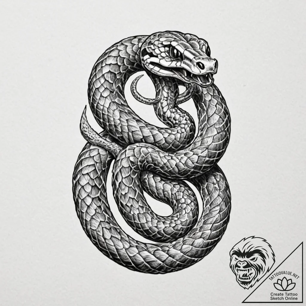 Cobra, tattoo sketch design, fine lines, deli... - tattoo sketch (№1751859537_0, 07.07.2025 03:38) — tattoovalue.net