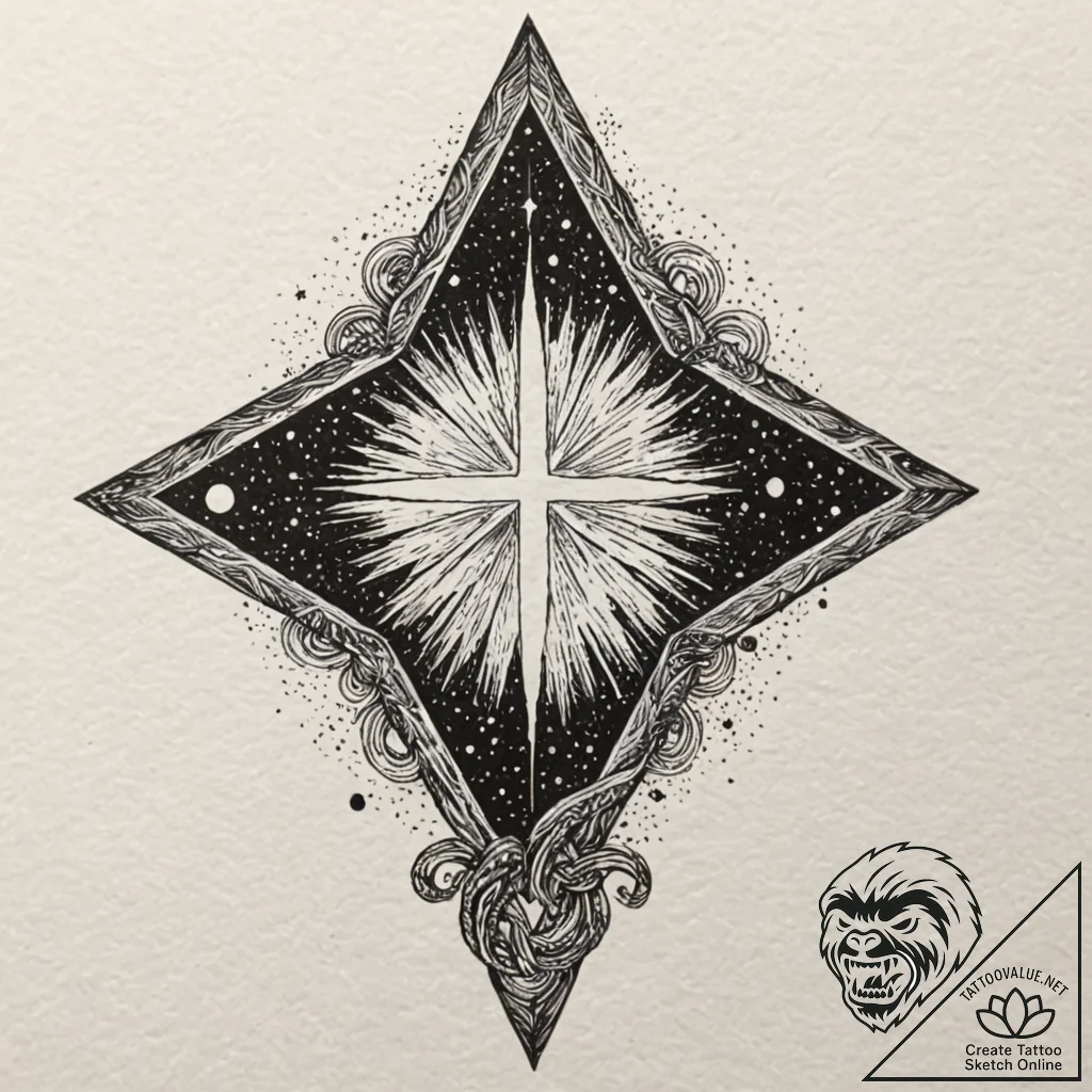 Milky way, concept art for tattoo, sketch tat... - tattoo sketch (№1751860231_0, 07.07.2025 03:50) — tattoovalue.net