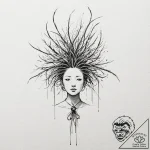A sketch of the radish spirit from spirited a… – tattoo sketch (№1751860405_0, 07.07.2025 03:53) — tattoovalue.net
