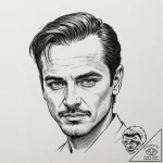 A graphic novel panel of ordell robbie from j… – tattoo sketch (№1751861103_0, 07.07.2025 04:05) — tattoovalue.net