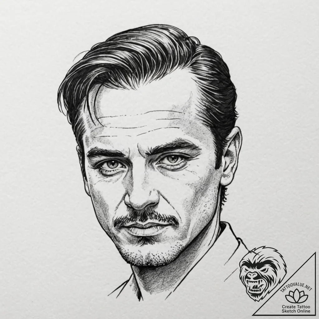 A graphic novel panel of ordell robbie from j... - tattoo sketch (№1751861103_0, 07.07.2025 04:05) — tattoovalue.net