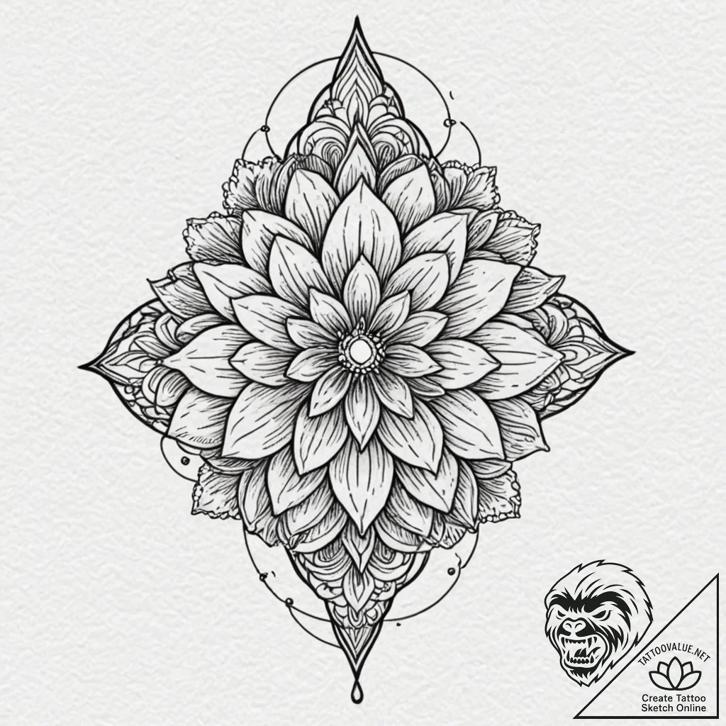 A watercolor splash effect, tattoo drawing ou... - tattoo sketch (№1751861192_0, 07.07.2025 04:06) — tattoovalue.net