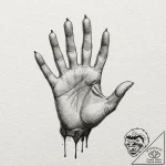 A sketch of thing from wednesday, the disembo… – tattoo sketch (№1751861711_0, 07.07.2025 04:15) — tattoovalue.net