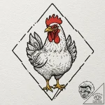 The los pollos hermanos logo, ink illustratio… – tattoo sketch (№1751863162_0, 07.07.2025 04:39) — tattoovalue.net