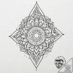 The radiation symbol, tattoo line art, black… – tattoo sketch (№1751863851_0, 07.07.2025 04:50) — tattoovalue.net