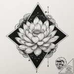 The unalome symbol (is there, but can be comb… – tattoo sketch (№1751864016_0, 07.07.2025 04:53) — tattoovalue.net