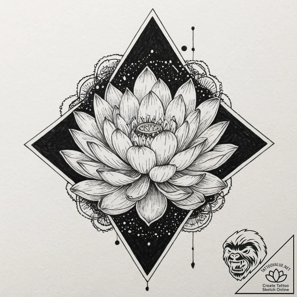 The unalome symbol (is there, but can be comb... - tattoo sketch (№1751864016_0, 07.07.2025 04:53) — tattoovalue.net