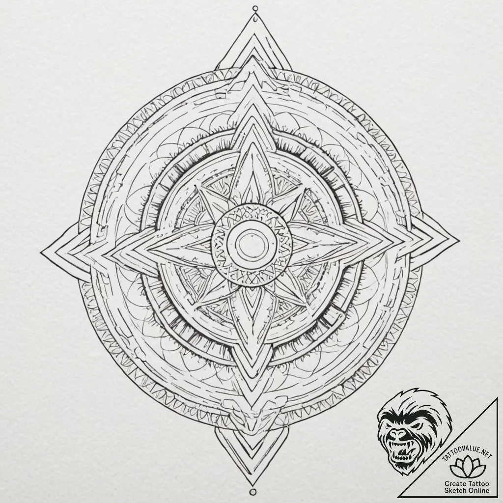 Cyberpunk valkyrie, tattoo drawing outline, f... - tattoo sketch (№1751864866_0, 07.07.2025 05:07) — tattoovalue.net