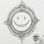 A minimalist tattoo of the comedian’s smiley… – tattoo sketch (№1751865201_0, 07.07.2025 05:13) — tattoovalue.net