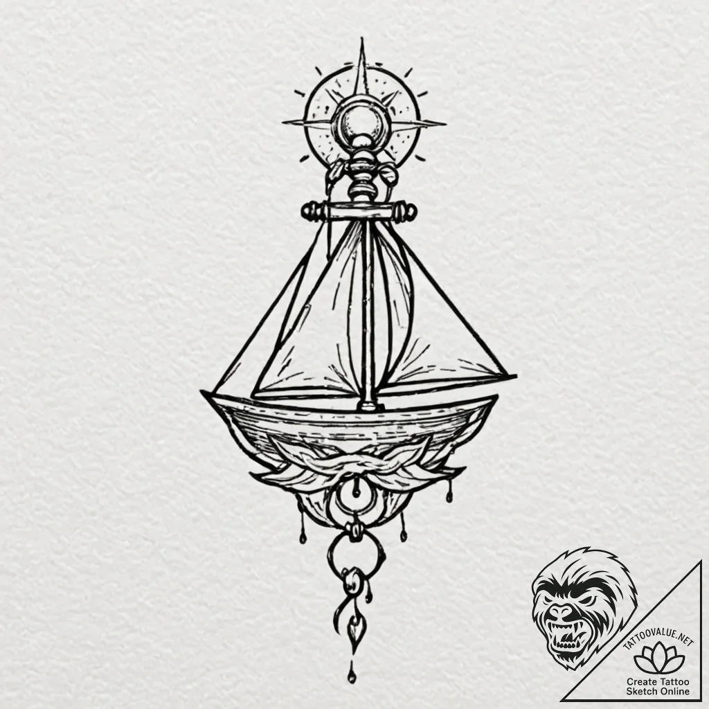 Lime, ink illustration for tattoo, bold outli... - tattoo sketch (№1751865789_0, 07.07.2025 05:23) — tattoovalue.net
