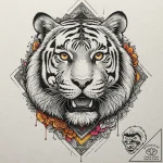 Tiger, tattoo flash sheet design, vibrant col… – tattoo sketch (№1751865959_0, 07.07.2025 05:25) — tattoovalue.net