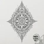 Ornament, concept art for tattoo, unique desi… – tattoo sketch (№1751866296_0, 07.07.2025 05:31) — tattoovalue.net