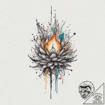 Handpoke (style as an object, if need), tatto… – tattoo sketch (№1751867985_0, 07.07.2025 05:59) — tattoovalue.net