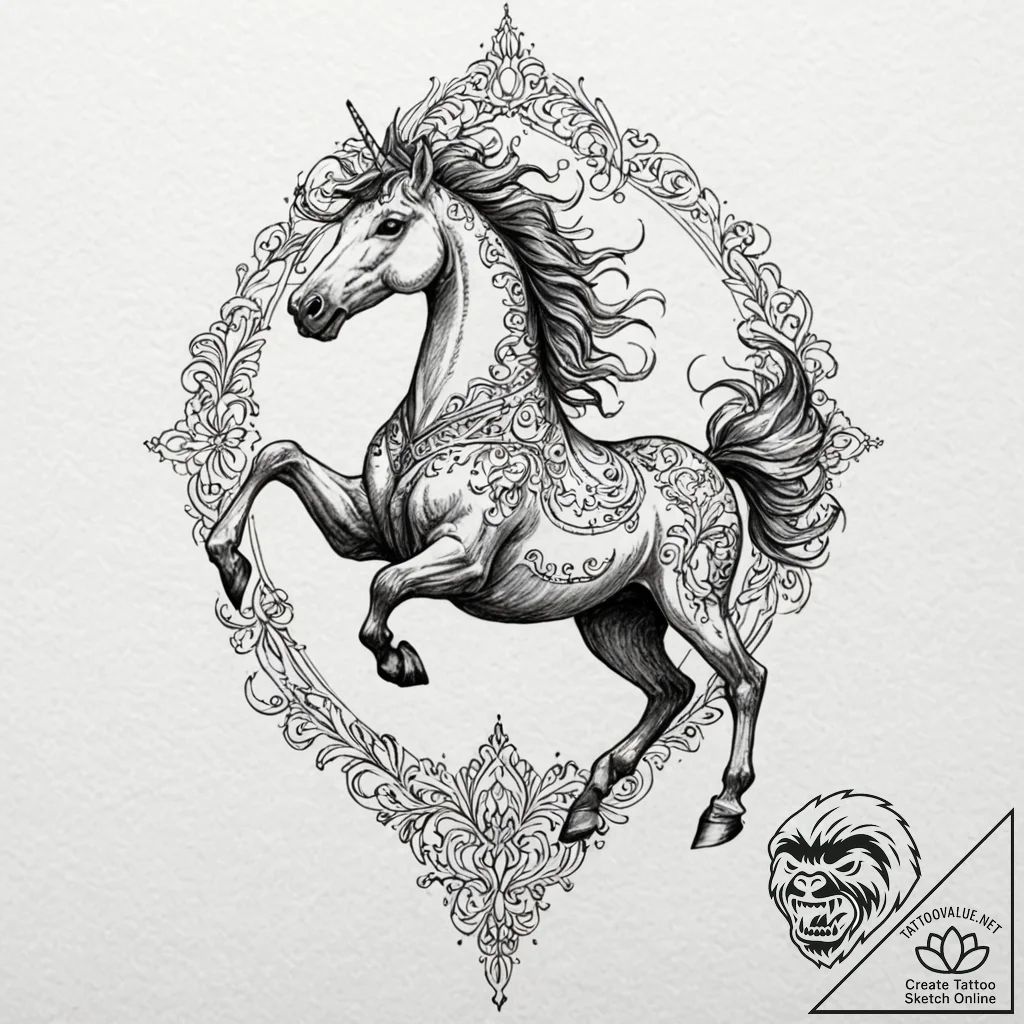 Centaur, ink illustration for tattoo, profess... - tattoo sketch (№1751868744_0, 07.07.2025 06:12) — tattoovalue.net