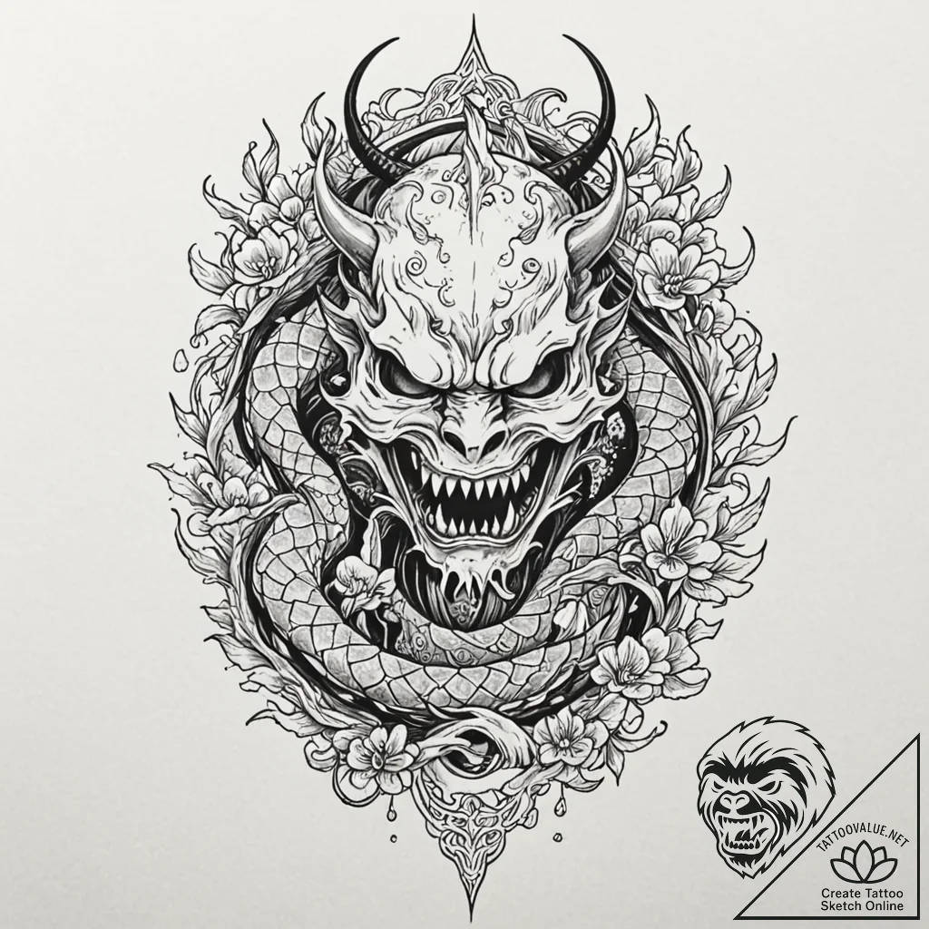 A neo-traditional tattoo of a "death proof" c... - tattoo sketch (№1751868913_0, 07.07.2025 06:15) — tattoovalue.net