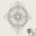 A sketch of the eternals, with the golden pat… – tattoo sketch (№1751870518_0, 07.07.2025 06:41) — tattoovalue.net