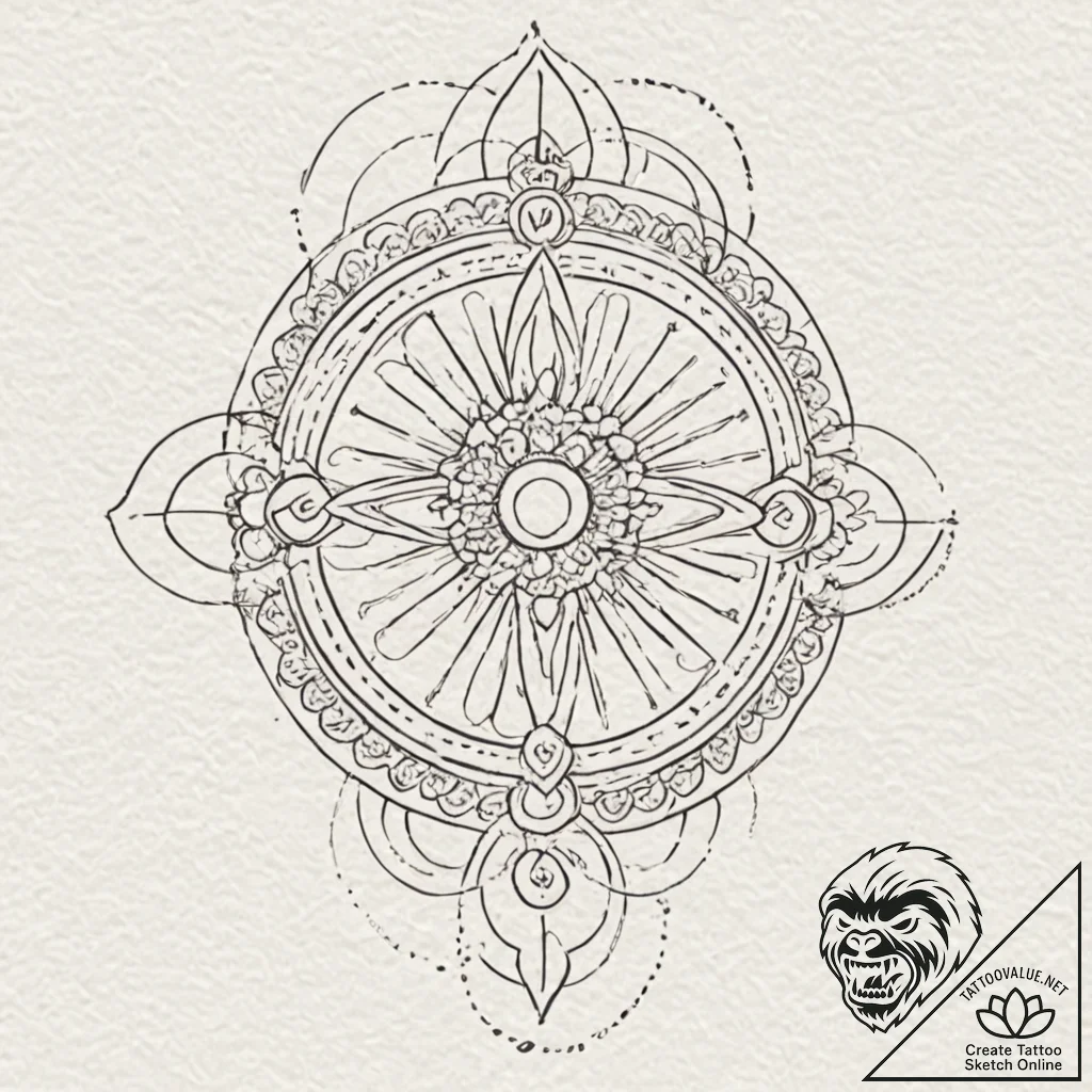 A sketch of the eternals, with the golden pat... - tattoo sketch (№1751870518_0, 07.07.2025 06:41) — tattoovalue.net