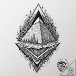 Pyramid, tattoo sketch design, black outline… – tattoo sketch (№1751870770_0, 07.07.2025 06:46) — tattoovalue.net