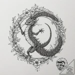 A praying mantis in a martial arts pose, tatt… – tattoo sketch (№1751871781_0, 07.07.2025 07:03) — tattoovalue.net