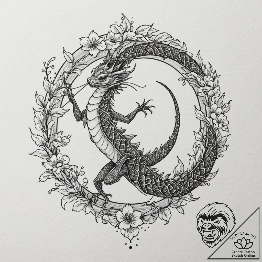 A praying mantis in a martial arts pose, tatt... - tattoo sketch (№1751871781_0, 07.07.2025 07:03) — tattoovalue.net