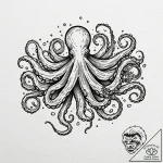 Octopus, tattoo flash sheet design, moderatel… – tattoo sketch (№1751872532_0, 07.07.2025 07:15) — tattoovalue.net