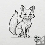 A minimalist tattoo of the fox from fantastic… – tattoo sketch (№1751873100_0, 07.07.2025 07:25) — tattoovalue.net
