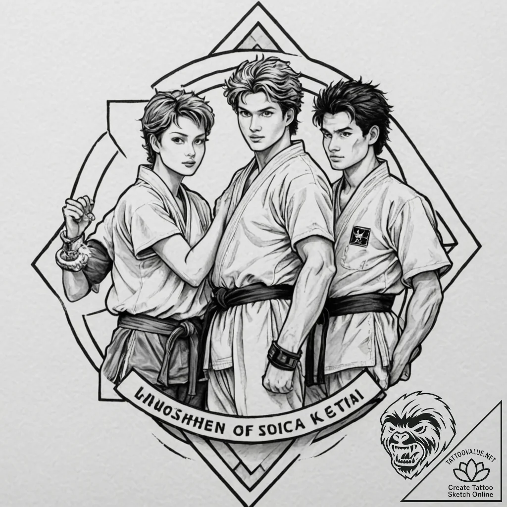 A neo-traditional tattoo of the main characte... - tattoo sketch (№1751873337_0, 07.07.2025 07:28) — tattoovalue.net