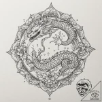 A dotwork mandala of the bene gesserit “fear… – tattoo sketch (№1751874007_0, 07.07.2025 07:40) — tattoovalue.net