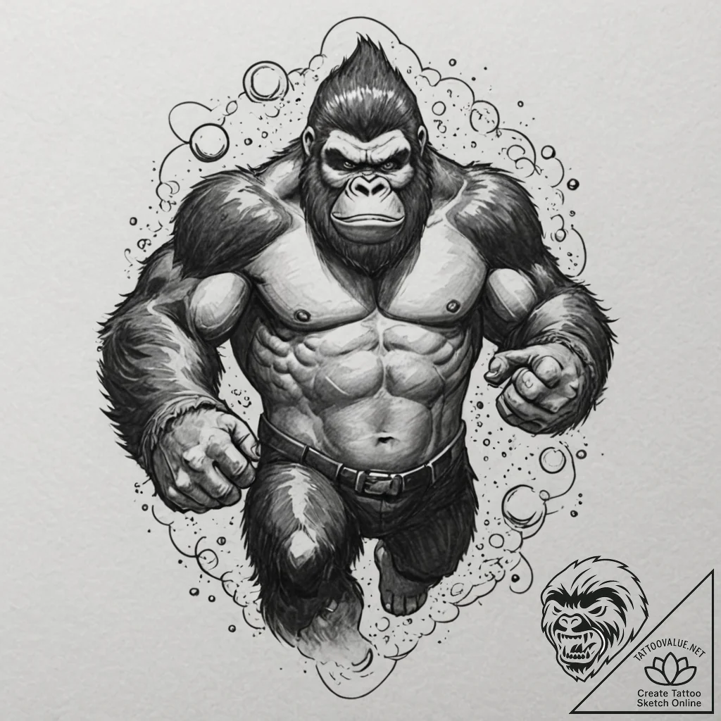 A graphic novel panel of major t. j. "king" k... - tattoo sketch (№1751874857_0, 07.07.2025 07:54) — tattoovalue.net
