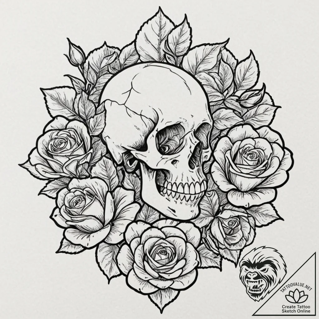 Grindylow, tattoo drawing outline, no backgro... - tattoo sketch (№1751875865_0, 07.07.2025 08:11) — tattoovalue.net
