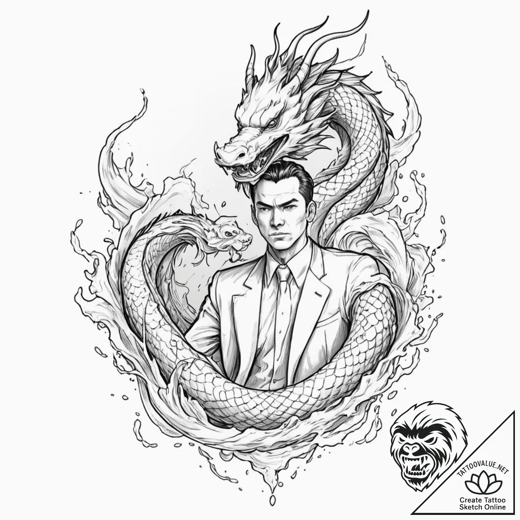 A graphic novel style portrait of agent smith... - tattoo sketch (№1751876878_0, 07.07.2025 08:27) — tattoovalue.net