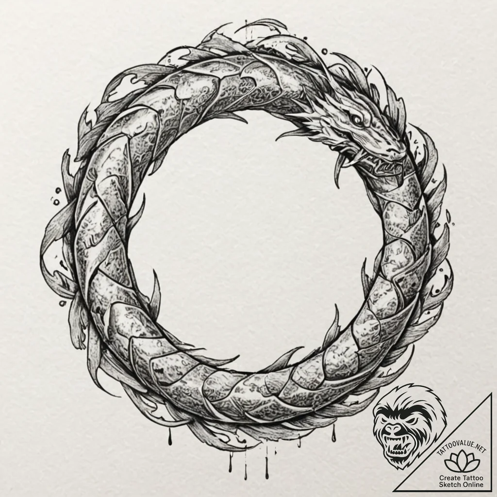 A trash polka tattoo of the homunculus symbol... - tattoo sketch (№1751877213_0, 07.07.2025 08:33) — tattoovalue.net