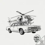 135. a graphic novel style tattoo of korben d… – tattoo sketch (№1751877861_0, 07.07.2025 08:44) — tattoovalue.net