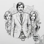 A sketch of the “news team assemble!” scene f… – tattoo sketch (№1751878965_0, 07.07.2025 09:02) — tattoovalue.net