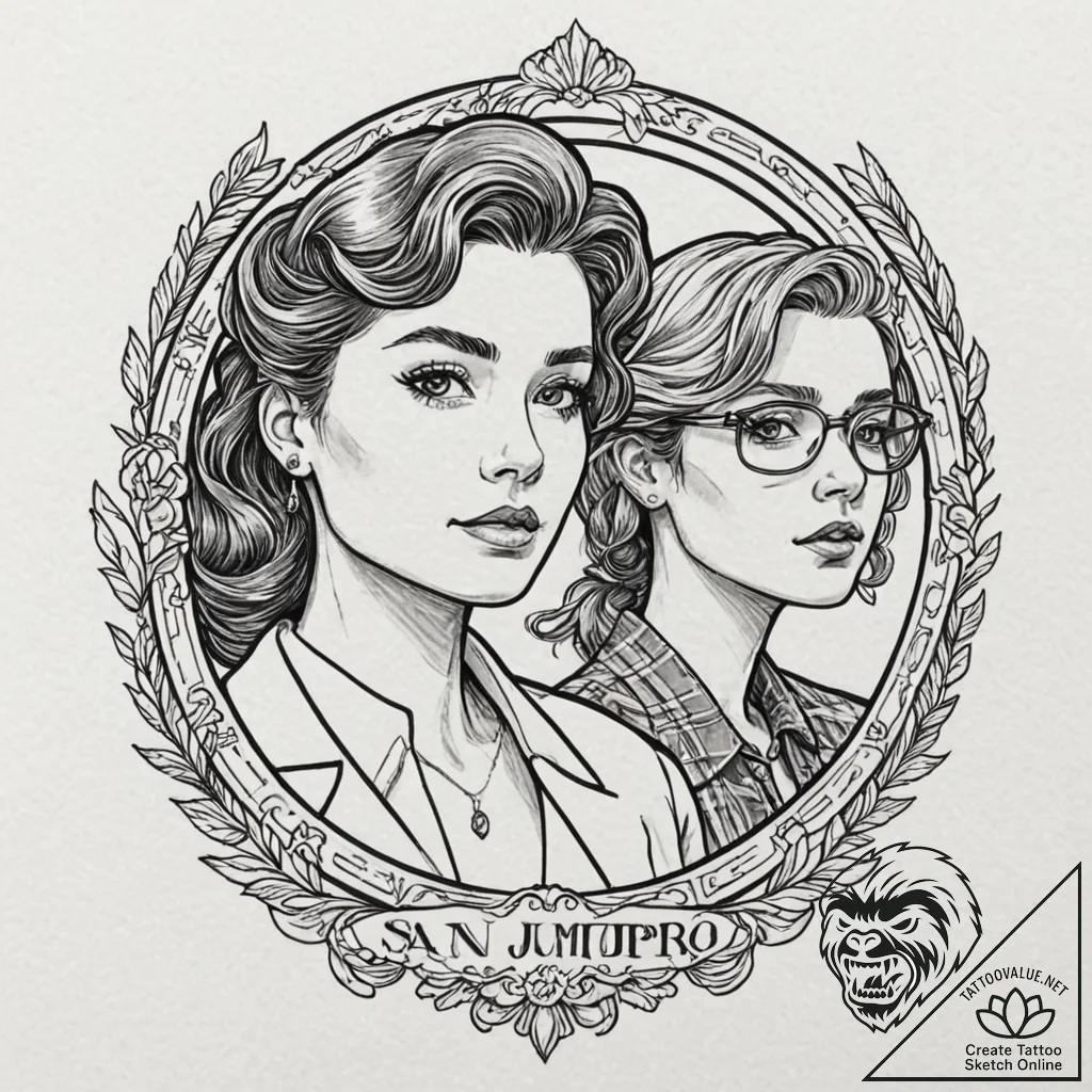 A neo-traditional tattoo of the main characte... - tattoo sketch (№1751879050_0, 07.07.2025 09:04) — tattoovalue.net