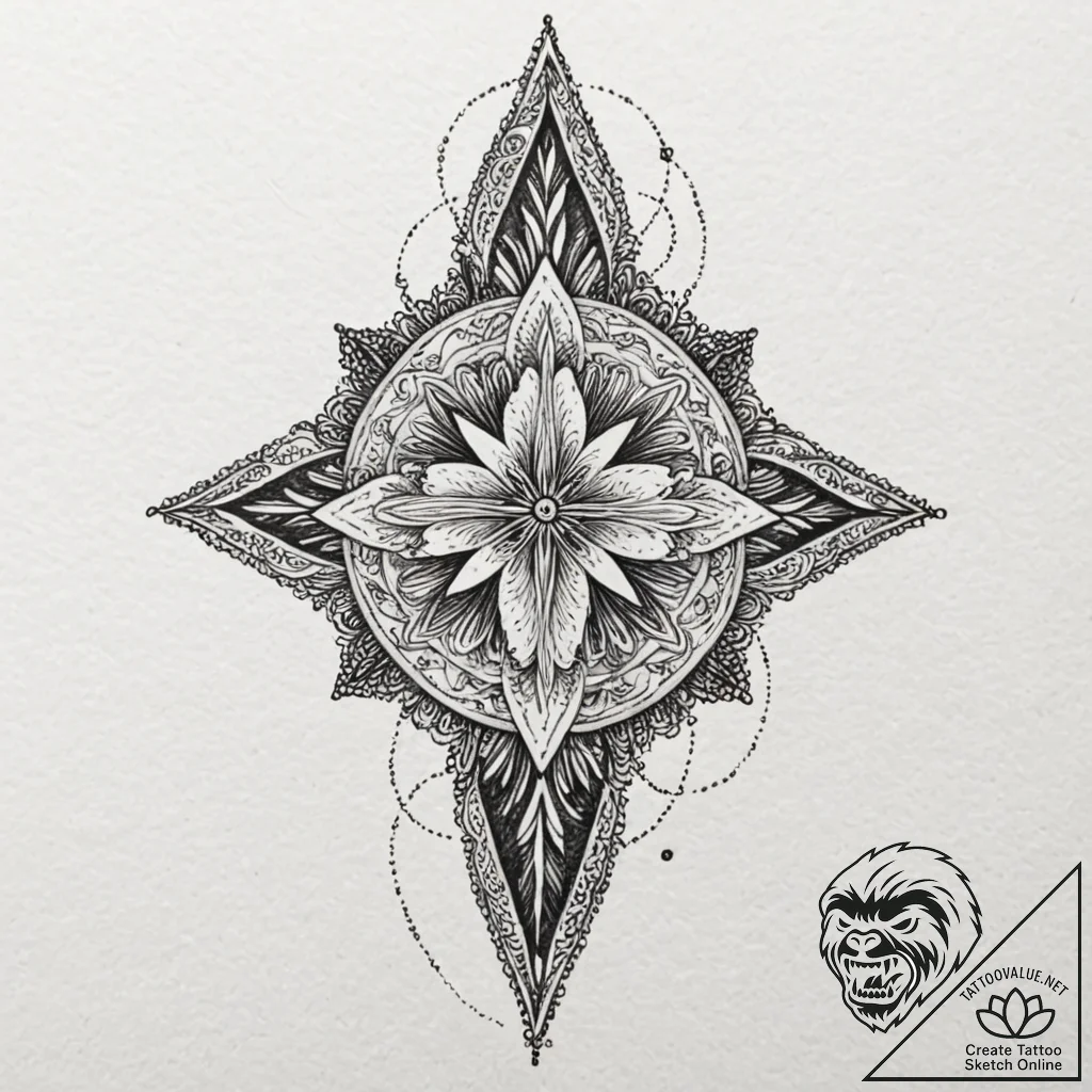 A dotwork design of the spice, glowing and sh... - tattoo sketch (№1751879723_0, 07.07.2025 09:15) — tattoovalue.net