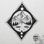 A linework tattoo of the konoha (hidden leaf)… – tattoo sketch (№1751879975_0, 07.07.2025 09:19) — tattoovalue.net