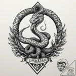 A minimalist tattoo of the cobra kai snake lo… – tattoo sketch (№1751880903_0, 07.07.2025 09:35) — tattoovalue.net